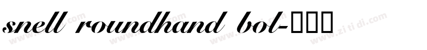 snell roundhand bol字体转换